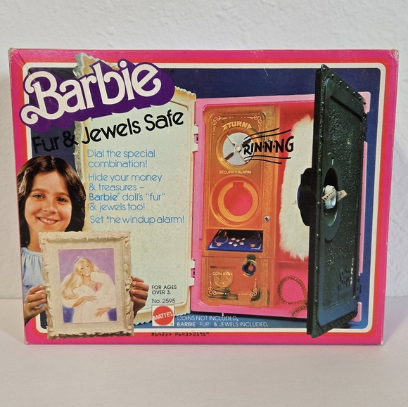 Barbie Other - Barbie Fur & Jewels Safe - Pink and Black Complete